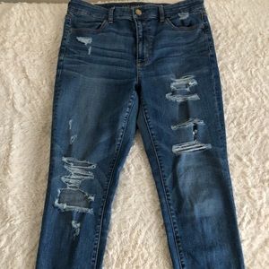 American Eagle O Medium Wash High Rise Jegging